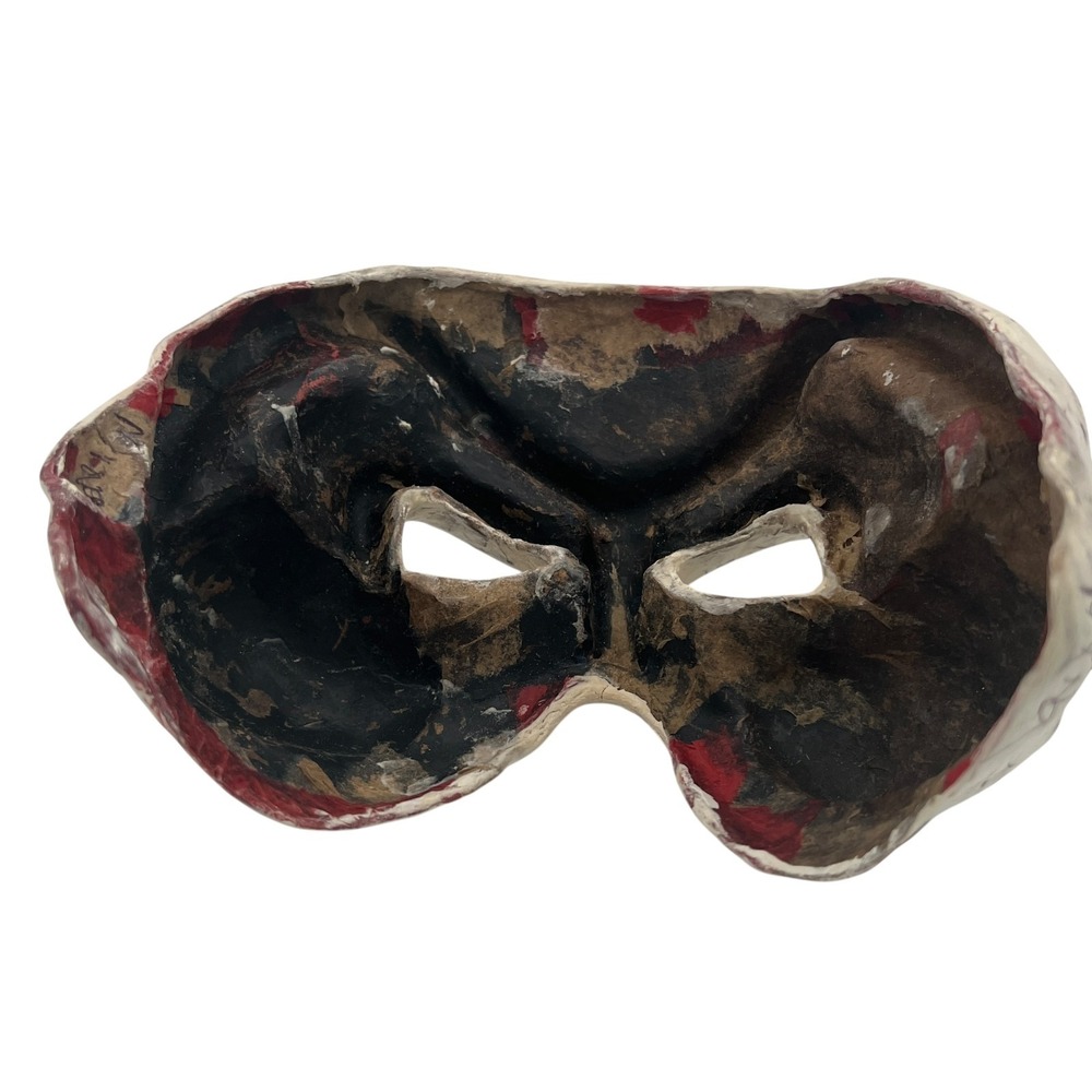 Artisan Crafted Papier-mâché Mask Halloween Mardi Gras Wall Decor Theater - Picture 9 of 16
